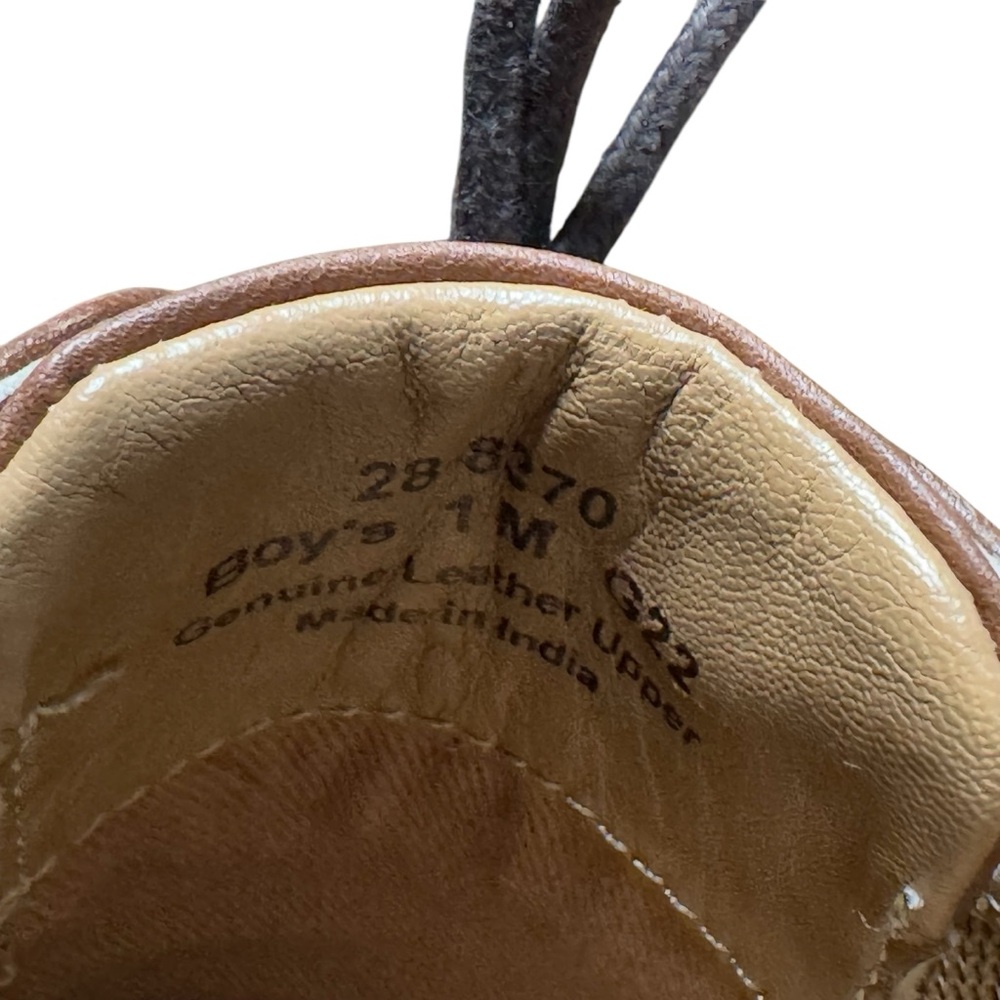Johnston & Murphy Classic Brown Leather Boy's Brogues Sz 1 Little Kid - Picture 6 of 10